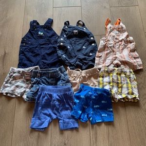 Boys Clothes, 0-3M, Bibs and Shorts